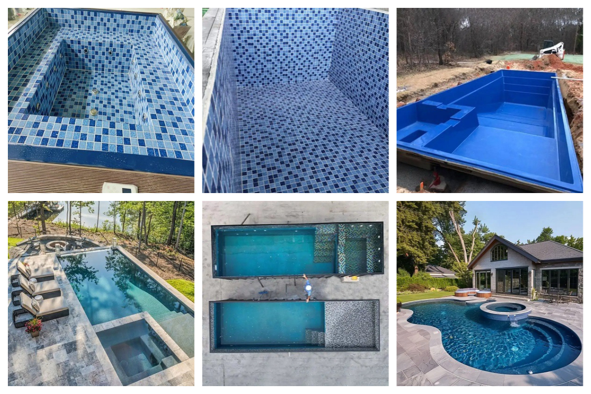 fiberglass shell pool for sale shapes sizes